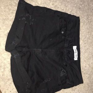 Black denim shorts size 1